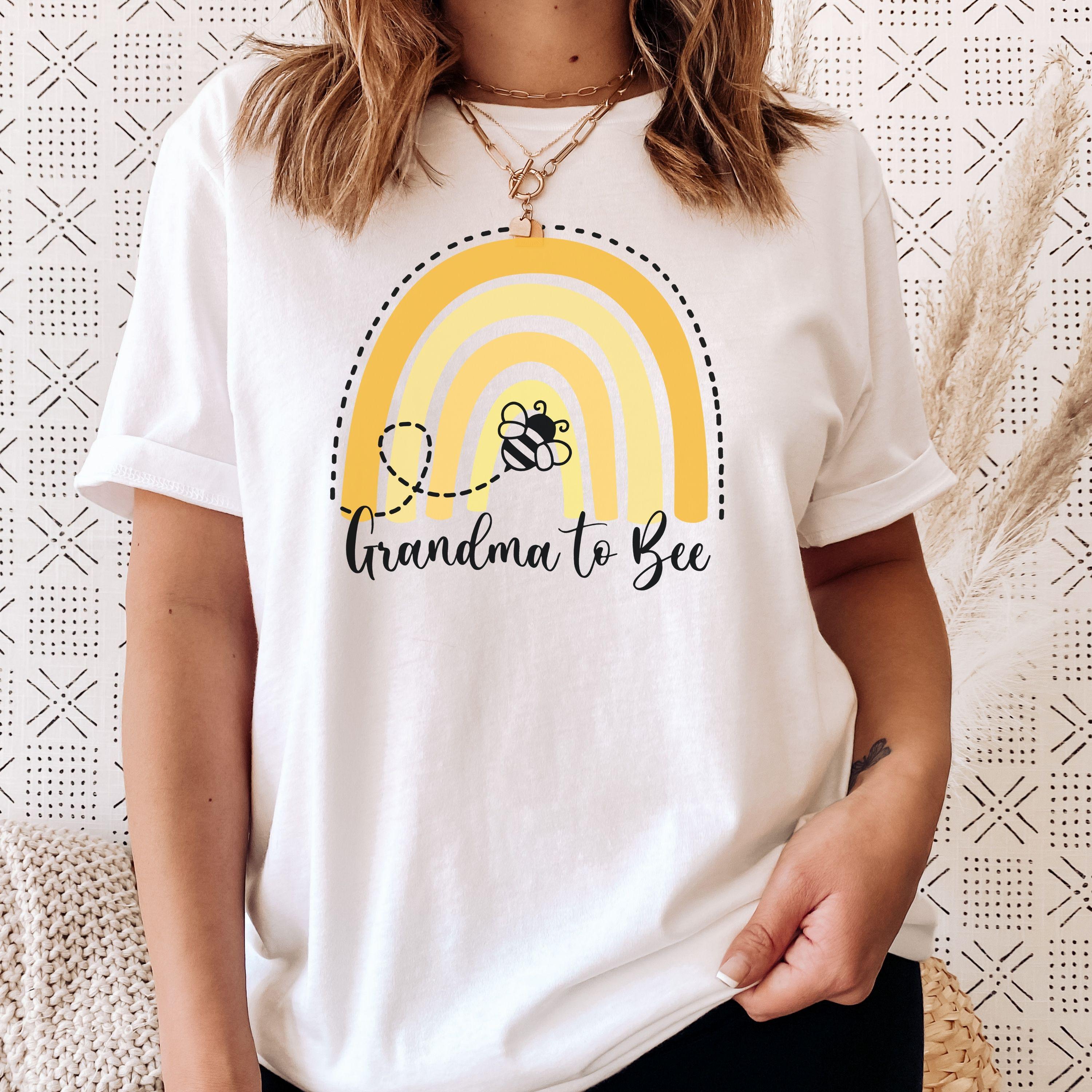 Camiseta de abuela a abeja, camiseta rosa o azul de revelación de género de abuela te ama para Nana, camisetas de revelación de género de abuela Gigi ascendida a abuela