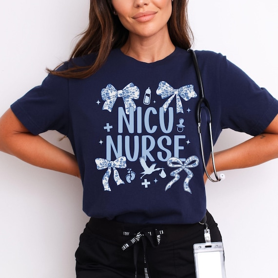 Nicu Nurse Shirt Nicu Shirt Coquette Nurse Shirt Nicu Nurse Gifts Nicu Nurse Tshirt Nicu Graduate Neonatal Intensive Care Unit Nurse Bows