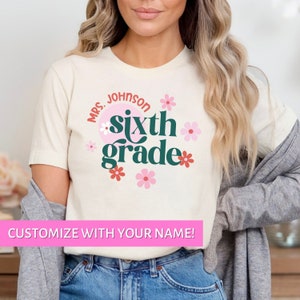 Maillot prof de 6e année T-shirt de 6e année T-shirt équipe de 6e année T-shirt prof de 6e année T-shirt enseignant du collège