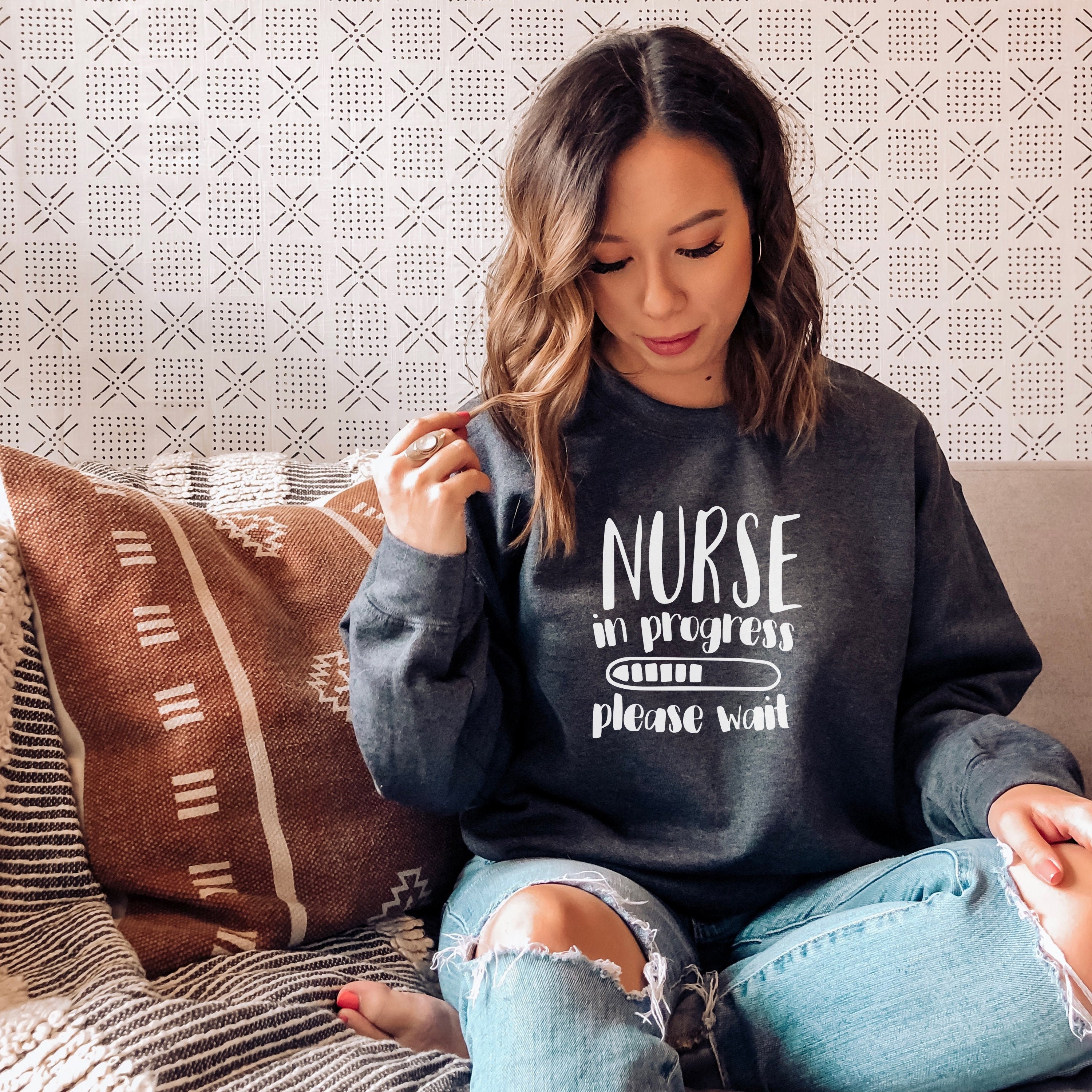Nurse in Progress Sweatshirt, Nurse in the Making Nursing Student Gif…