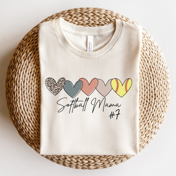 Custom Softball Mom Shirt, Softball Mama T Shirt, Personalized Softball Mom Shirt, Softball Shirt with Players, Softball Mom Gift, Game Day