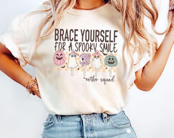 Chemise orthodontique Halloween Comfort Colors® Chemise orthodontique pour assistante orthodontique, Chemise Ortho Squad Cadeau pour assistante orthodontiste