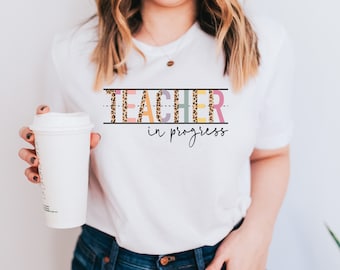 Future Teacher Shirts for Women, Teachers Aide Shirt, Teaching Assistant Gift, Student Teacher Gift, Teacher in Progress Shirt, Christmas