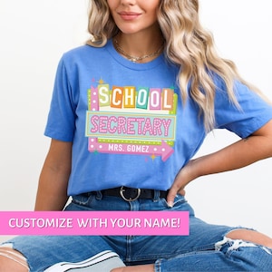 School Secretary Shirt Personalized Office Squad Front Office Shirt School Office Staff Shirt Attendance Shirt Secretary Shirts Admin Gifts