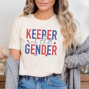 Keeper of the Gender Shirt 4th of July Gender Reveal Gender Keeper Shirt Fourth of July Gender Reveal Firecracker Gender Reveal Red White