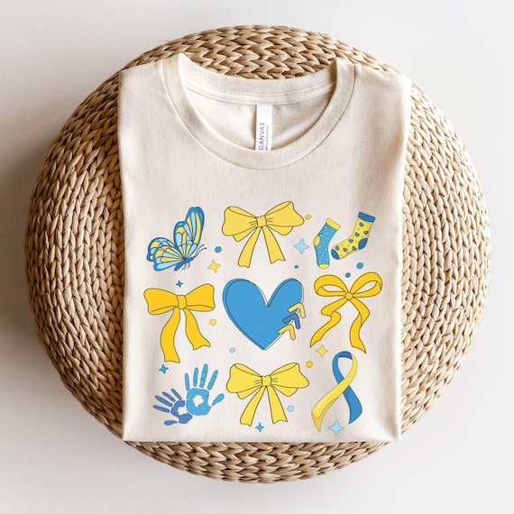 Down Syndrome Mom Awareness Trisomy 21 Gold Blue Ribbon Gift T-Shirt Down Syndrome Mom Awareness Trisomy 21 Gold Blue Ribbon Gift T-Shirt