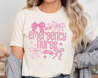Coquette Emergency Nurse Shirt ER Nurse T Shirt Emergency Room Nurse Shirt Emergency Department Nurse Shirt Trauma Nurse Shirt ER Nurse Gift