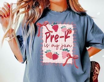 Pre-K Is My Jam Teacher Shirts Comfort Colors® Pre K Teacher Shirt Pre-K Berry Teacher Shirt Chaos Coordinator Prek Shirt Tiny Human Tamer