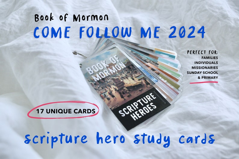 Book of Mormon Scripture Hero Cards LDS Come Follow Me 2024 Scripture