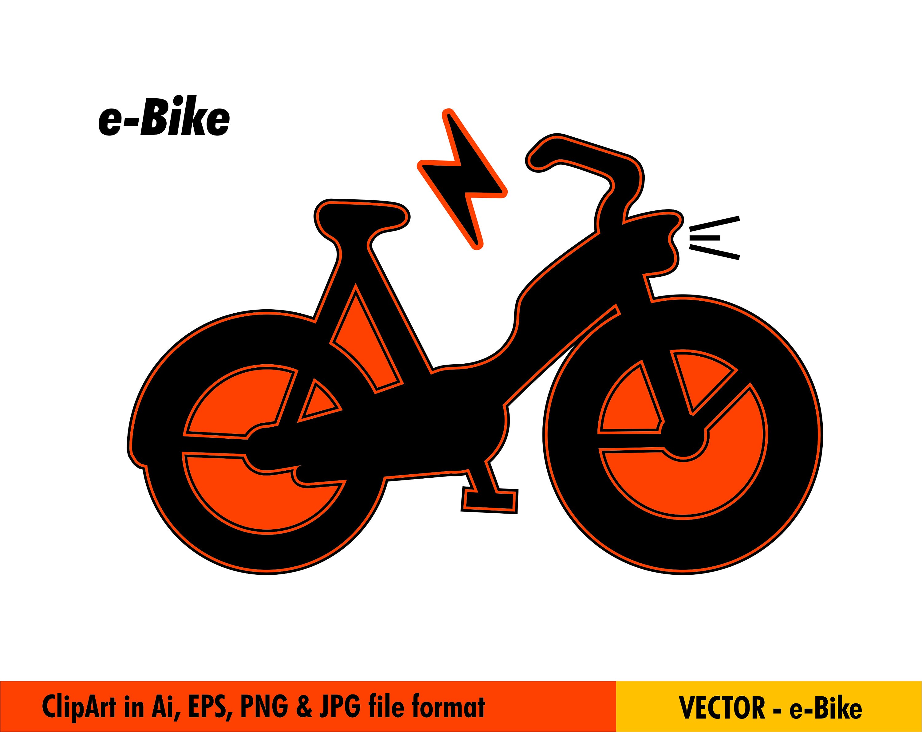 Ebike Clipart Ebike Clipart Bike Vector Bicycle Etsy Finland