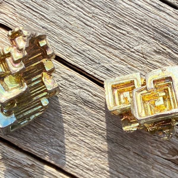 Bismuth Crystal Specimen : Rainbow, Meditation, Oneness, Connectedness, Serenity, Calmness, Vitality, Order, Cohesiveness, Enjoyment