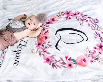 Custom Baby Blanket - Baby Blanket With Name - New Baby Gift - Baby Shower Gift Idea - New Parent Gift - Baby Swaddle Blanket