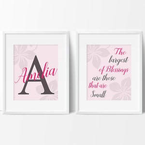 Girl Nursery Wall Decor Personalized Nursery Wall Art Baby Girl Name