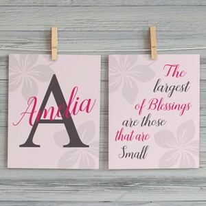 Girl Nursery Wall Decor Personalized Nursery Wall Art Baby Girl Name