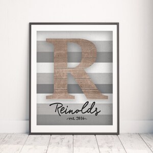 Personalized Family Print - Family Name Wall Art - Living Room Decor - Family Name Gift - Anniversary Gift - Rustic Family Sign Family Sign