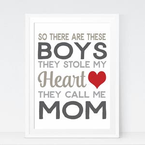 Gift for Mom - Baby Boy Nursery Decor - Quote for Moms - Baby Boy Wall Art - Mom to Be Gift - Baby Boy Wall Art - Mom and Son Print