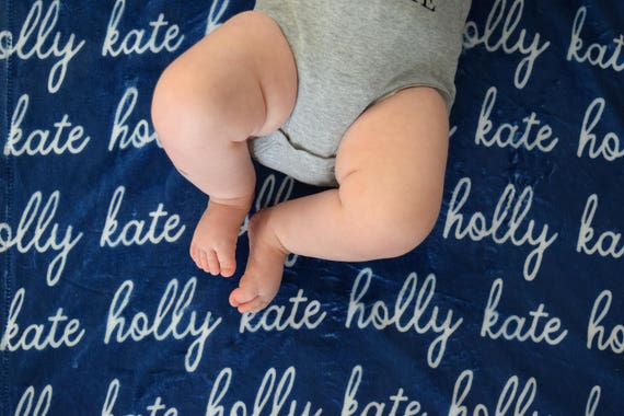 Baby Name Blanket - Personalized Baby Blanket - Baby Receiving Blanket - Custom Name Blanket - Unique Baby Gift - Soft Baby Blanket