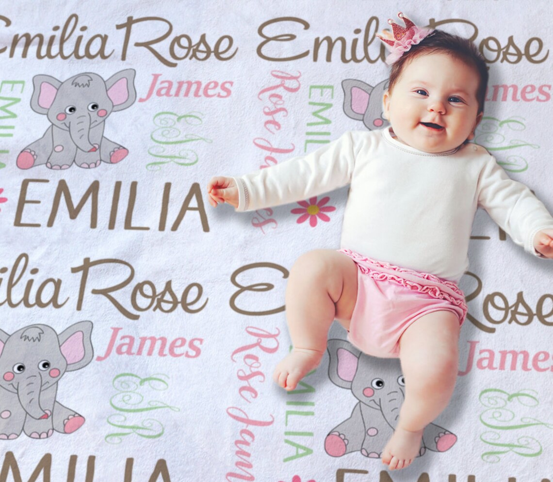 Elephant Baby Gift Elephant Baby Blanket Elephant Baby Etsy