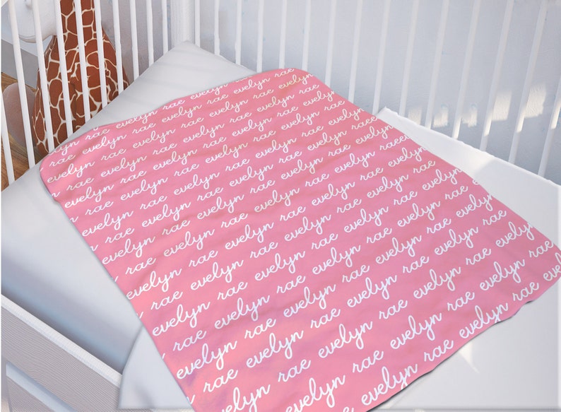 Baby Name Blanket Baby Girl Blanket Custom Baby Gift Etsy