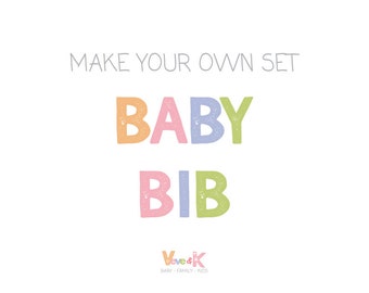 Make your own Baby Set - Personalized Baby Bib