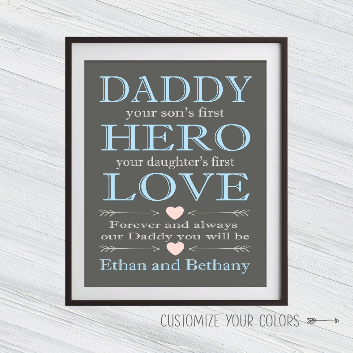 Custom Fathers Day Gifts Dad Quote Father Son Gift Etsy