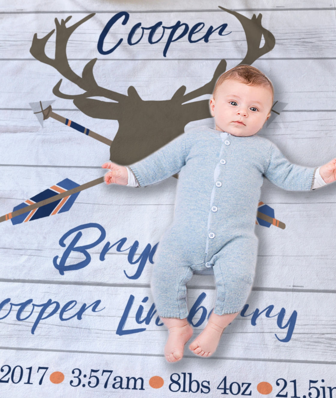 Woodland Baby Boy Blanket Deer Baby Blanket Aztec Baby Etsy