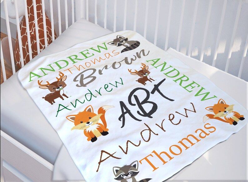 Woodland Baby Bedding Woodland Baby Blanket Woodland Etsy