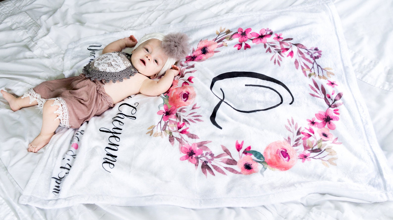 Custom Baby Blanket Baby Blanket With Name New Baby Gift Etsy