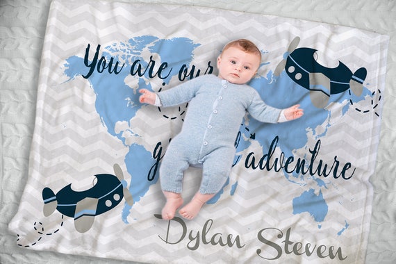 Couverture Personnalisee De Nom De Bebe Couverture De Carte Etsy