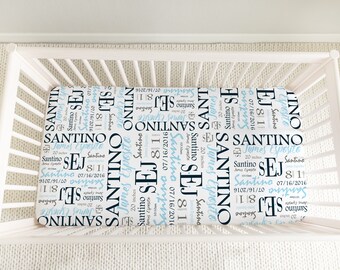 Personalized Baby Name Crib Sheet, Baby Name Crib Sheet, Personalized Baby Name Fitted Crib Sheet, Custom Baby Gift, Monogrammed Baby Gift