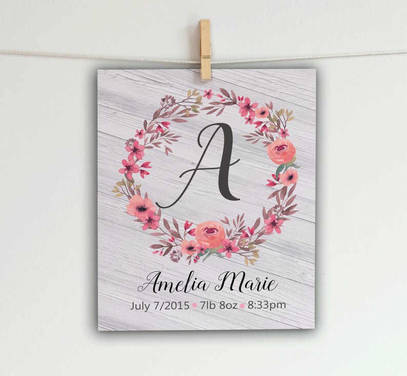 baby nursery name wall art