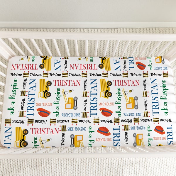 Construction Crib Sheets Etsy