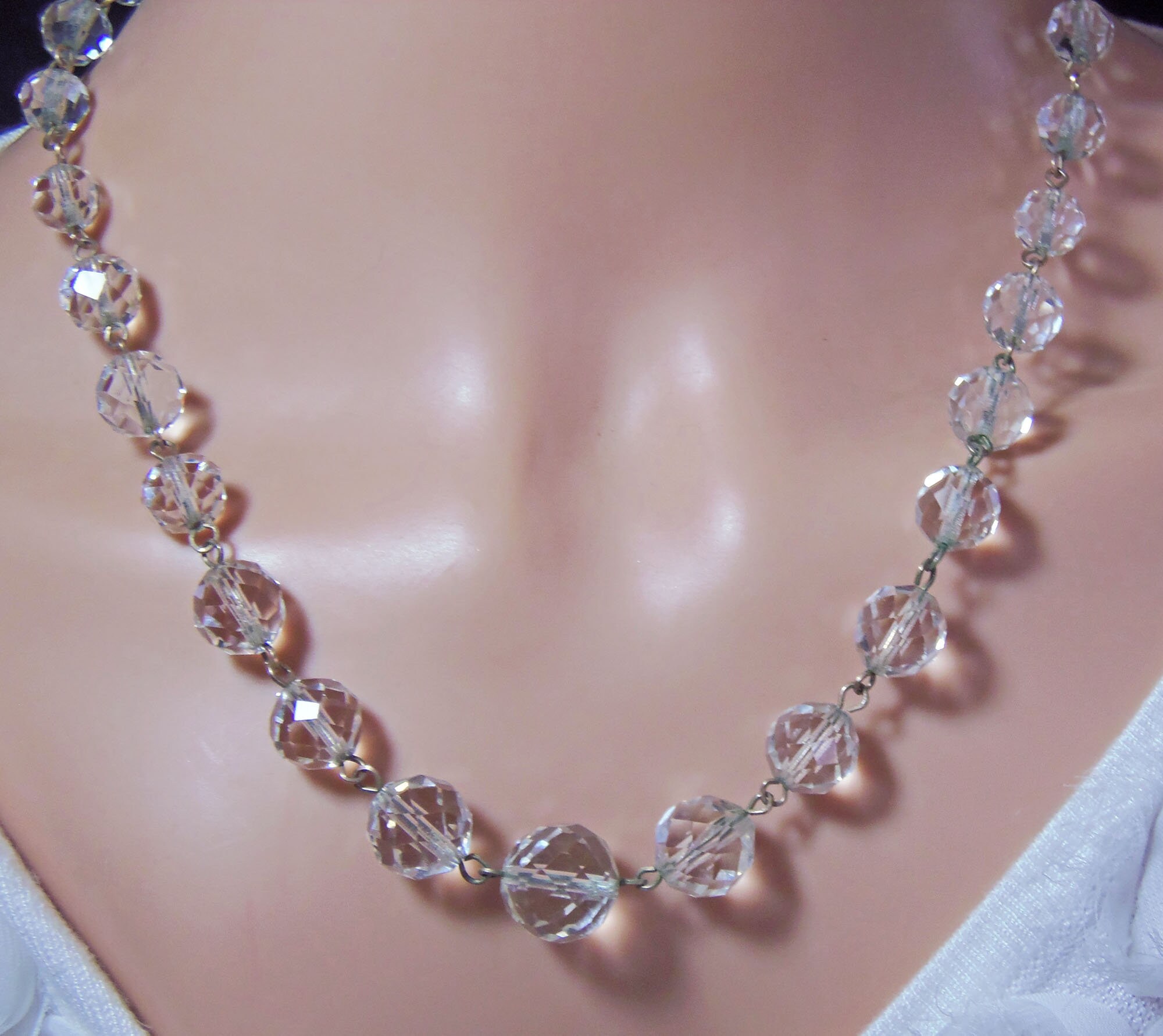 1950s on sale crystal necklace