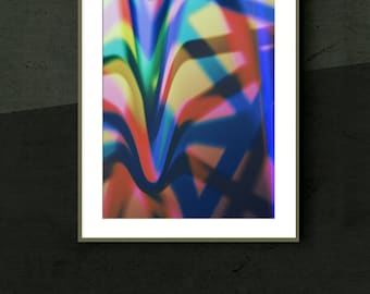 Schmelzende unberechenbare Farbe // Herunterladbarer Druck // Digitales modernes abstraktes Kunstwerk