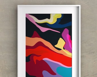 Abend Wildnis / / Herunterladbare Druck / / digitale abstrakte Kunstwerk