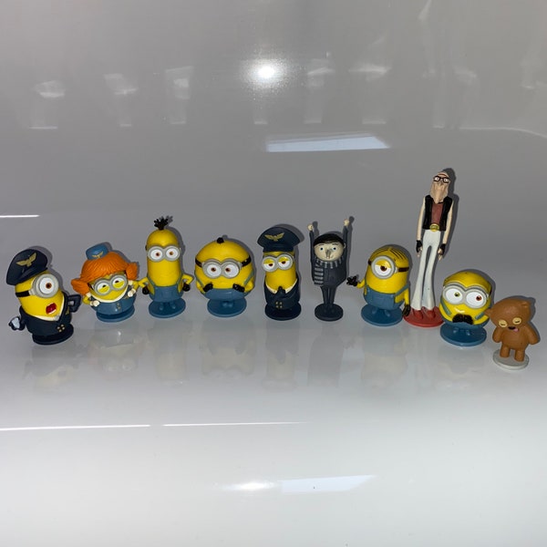 Mister A Gift Minions The Rise Of Gru, lot de 10 décorations en plastique pour gâteaux