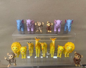 Jungle Animals set of 16 plastic Cake Toppers