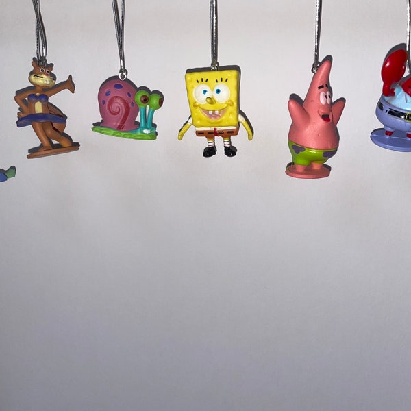 Spongebob Squarepants set of 6 Childrens Characters Christmas Tree Decorations