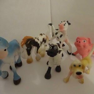 BAUERNHOF Cake Topper 6 Figuren aus Kunststoff