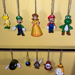 Mister A Gift set of 10 Super Mario And Luigi Childrens Characters Christmas Tree Decorations