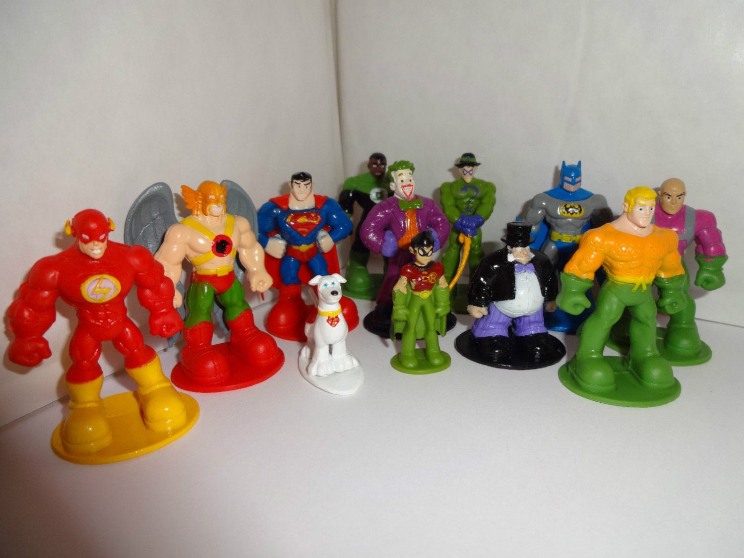 Mister A Gift DC Super Friends set of 12 plastic Cake Toppers | Etsy