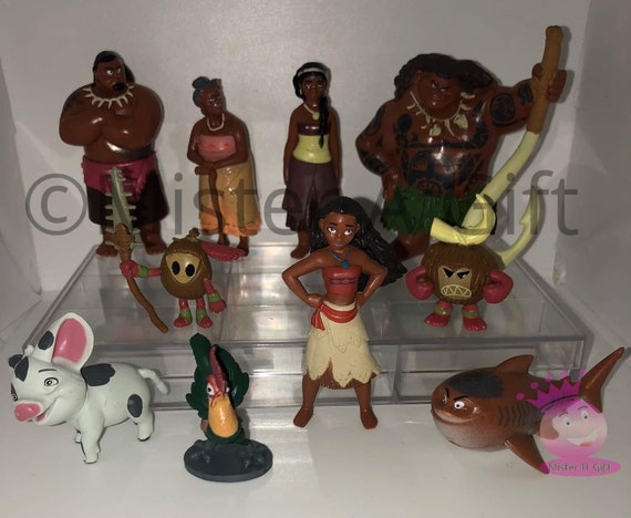Mister A Gift Disneys Moana Set Of 10 Plastic Cake Toppers Etsy