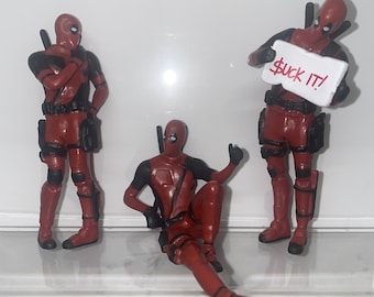 Deadpool  set of 3 plastic Cake Toppers
