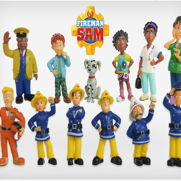 Mister A Gift Feuerwehrmann Sam Set von 12 Kunststoff Cake Toppers