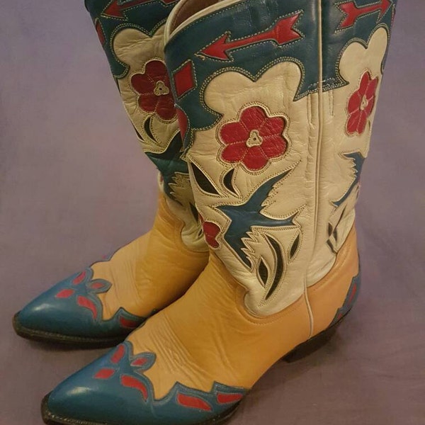 Vintage '47 Gene Autry Bluebird replica Womens sz9 Montana Cowboy boots