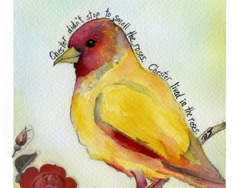 Chester in the Roses Fine Art Print 5 x 7 Inches