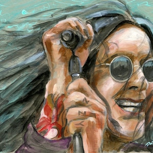 Ozzy Osbourne avec microphone 8 x 10 pouces Fine Art Print