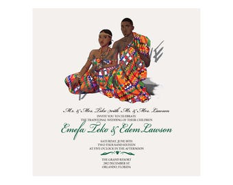 Ankara Wedding Card Etsy