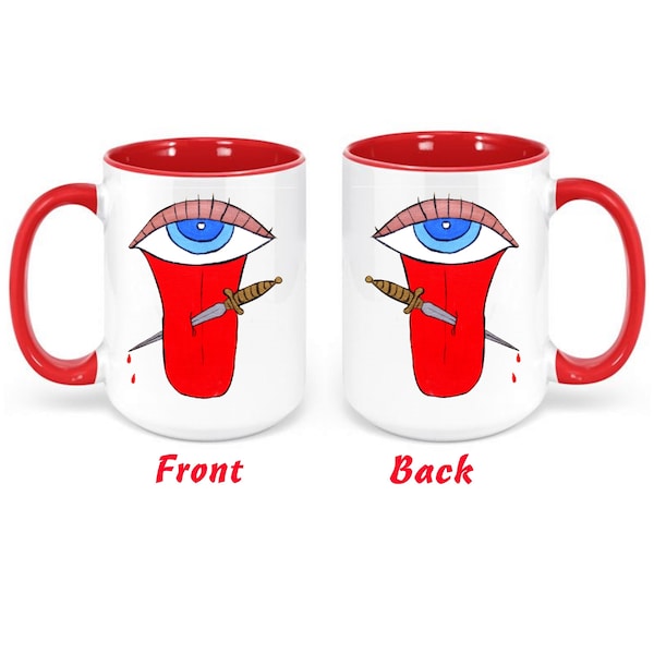 Mal de Ojo Malas Lenguas Evil Eye Beverage Cup Taza Cafe con Leche Coffee Chocolate Perfecto para Los envidiosos