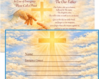 Catholic Emergency Card for Wallet, Plastic Case – I Am a Catholic ID, Call a Priest in Emergency (5)